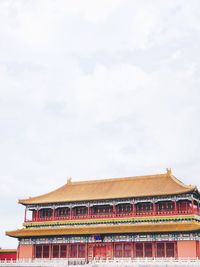 Low angle view of traditional building against sky