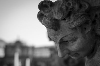 Close-up of statue against sky