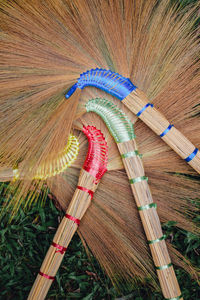 Broom made of reed flowers