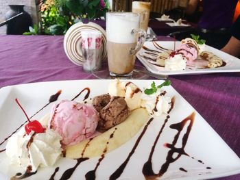 Close-up of food in plate