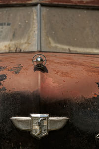 High angle view of vintage car