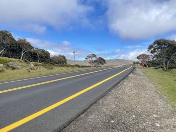 Tar road in the australian high country 