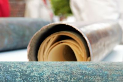 Close-up of rusty pipe