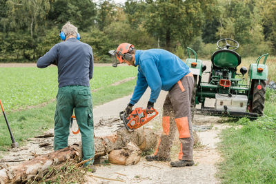 People working in farm