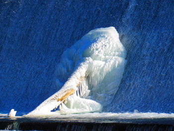 Aerial view of frozen sea