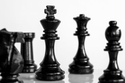 Close-up of chess pieces