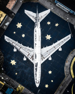 High angle view of airplane