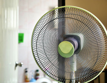 Close-up of electric fan