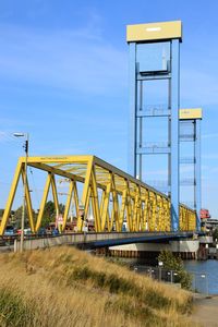 Railway bridge against sky