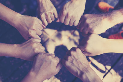 Low angle view of hands