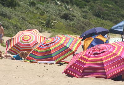 Low section of people on beach