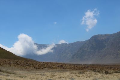 Scenic view of arid landscape against sky