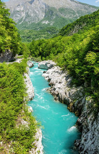 Beautiful river valley, canyon, spring summer.