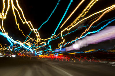 Light trails at night