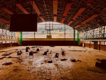 Interior of abandoned auditorium