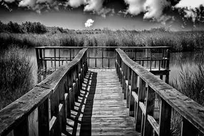 Footbridge over river