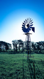 Wind turbines on landscape