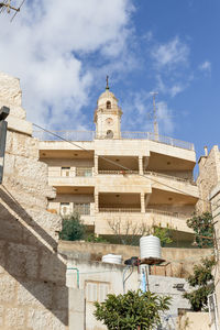 Low angle view of historic building against sky