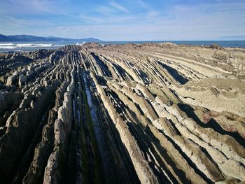 View of rock formations against sky