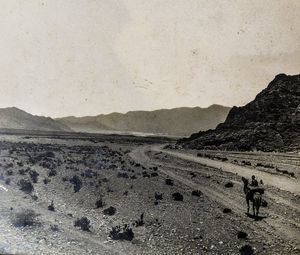 Scenic view of desert against sky