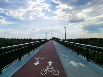 Empty road against sky