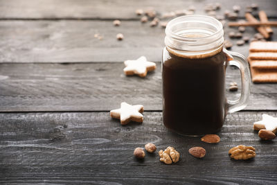 Close-up of cookies on table