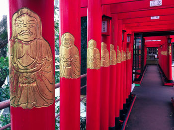 Statue of buddha outside building