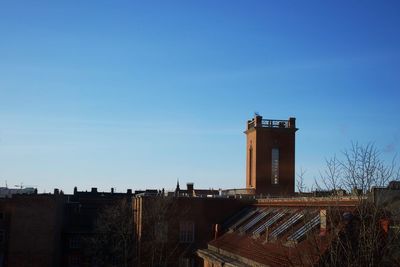 Old building against blue sky