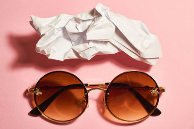 Close-up of sunglasses on table