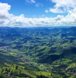 Aerial view of landscape against sky