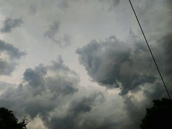 Low angle view of cloudy sky