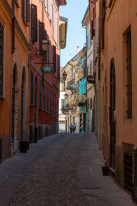 View of a street in the historic center of cremona.