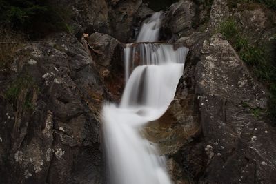 Scenic view of waterfall