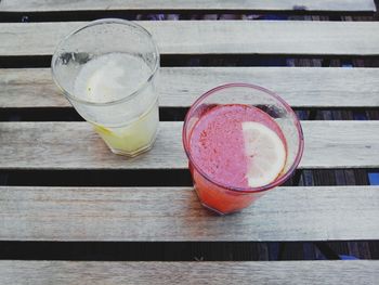 Close-up of food on wooden table