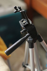 High angle view of tripod at home