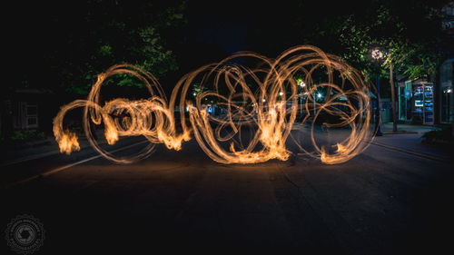 Light painting at night