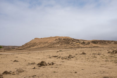 Scenic view of desert against sky