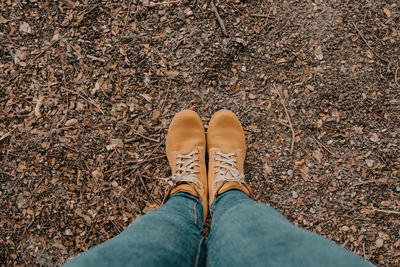 Low section of person standing on floor