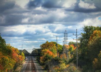 Cloudy sky over landscape
