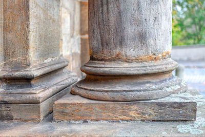 Roman architectural columns . tuscan ancient stone column