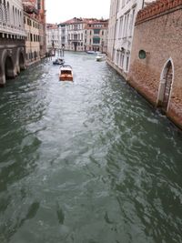 View of canal in city