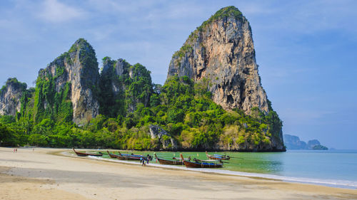 Panoramic view of beach against sky