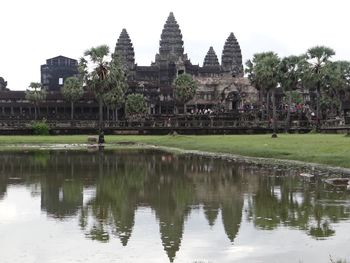 Reflection of temple in water