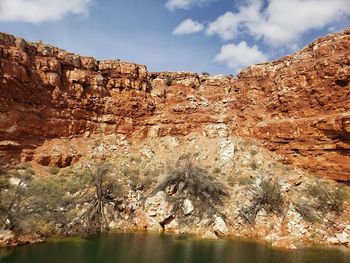 Rock formations against sky