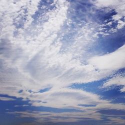 Low angle view of cloudy sky