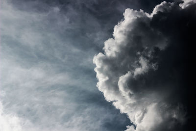 Low angle view of cloudy sky