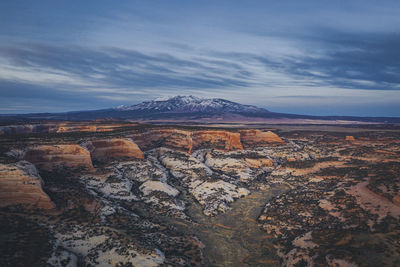 Utah's sandstone landscape from above
