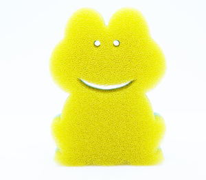 Close-up of yellow toy against white background