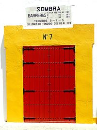 Information sign on wall