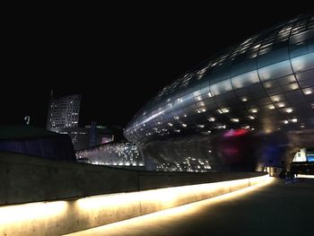 Illuminated city at night